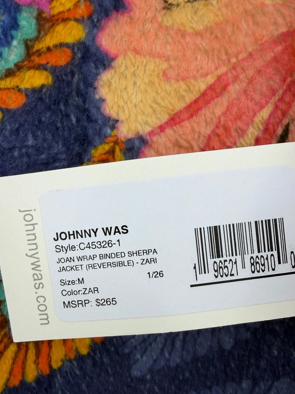 Johnny Was NWT Reversible Joan Wrap Jacket Blue Size M - Picture 11 of 15
